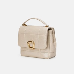 Bolsa De Hombro Songmont Medium Chocolate Beige | PERU 781359T