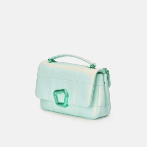 Bolsa De Hombro Songmont Small Chocolate Verde Menta | PERU 617389E