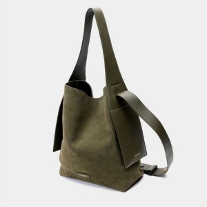 Bolso Tote Songmont Medium Drippy Verde Oscuro | PERU 295463Y