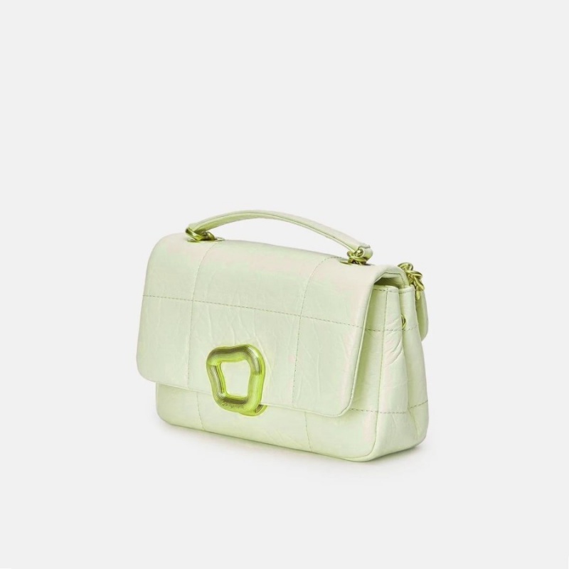 Bolsa De Hombro Songmont Small Chocolate Verde Menta | PERU 054189N