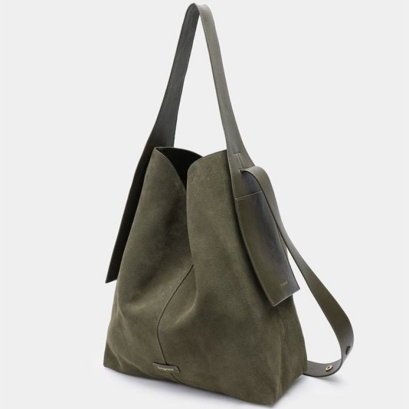 Bolso Tote Songmont Large Drippy Verde Oscuro | PERU 789536G